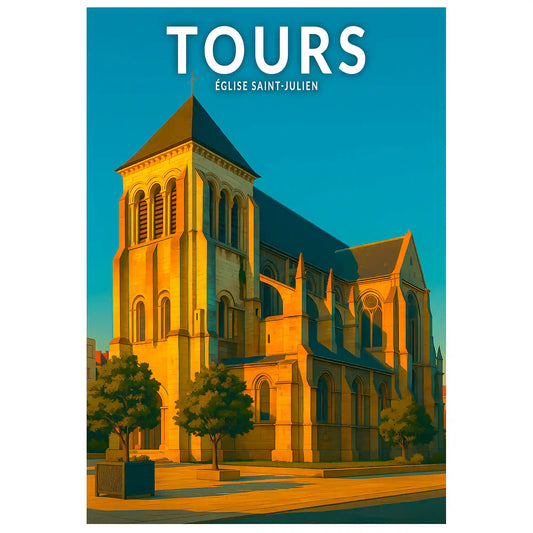 Affiche - Tours - Église Saint-Julien