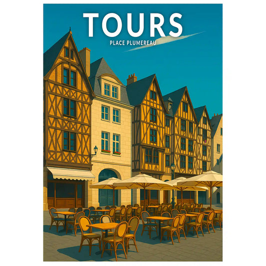 Affiche - Tours - Place Plumereau