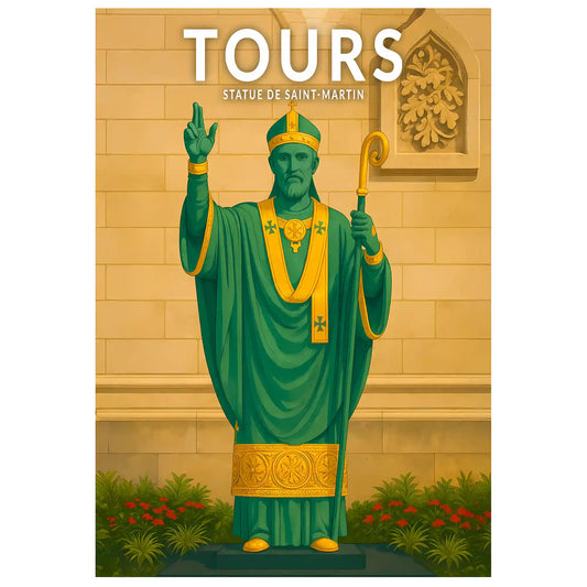 Affiche - Tours - Statue de Saint-Martin