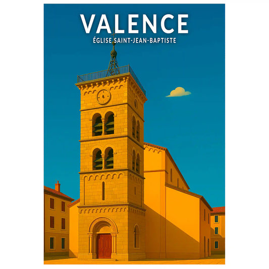 Affiche - Valence - Église Saint-Jean-Baptiste