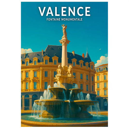 Affiche - Valence - Fontaine Monumentale