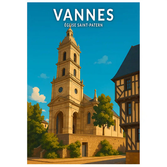 Affiche - Vannes - Église Saint-Patern