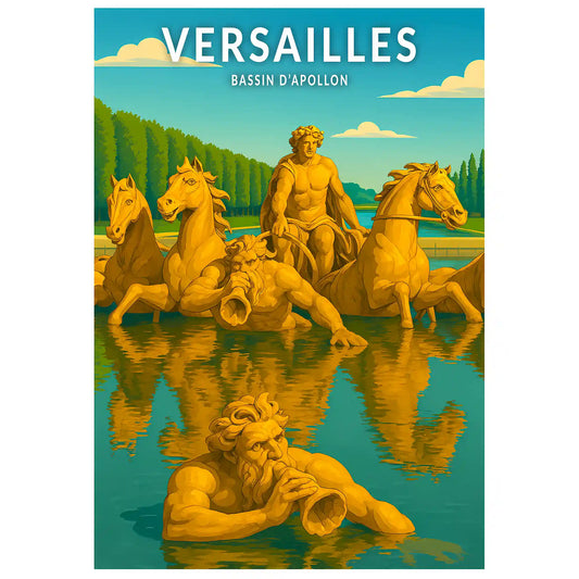 Affiche - Versailles - Bassin d'Apollon