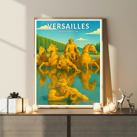 Affiche - Versailles - Bassin d'Apollon