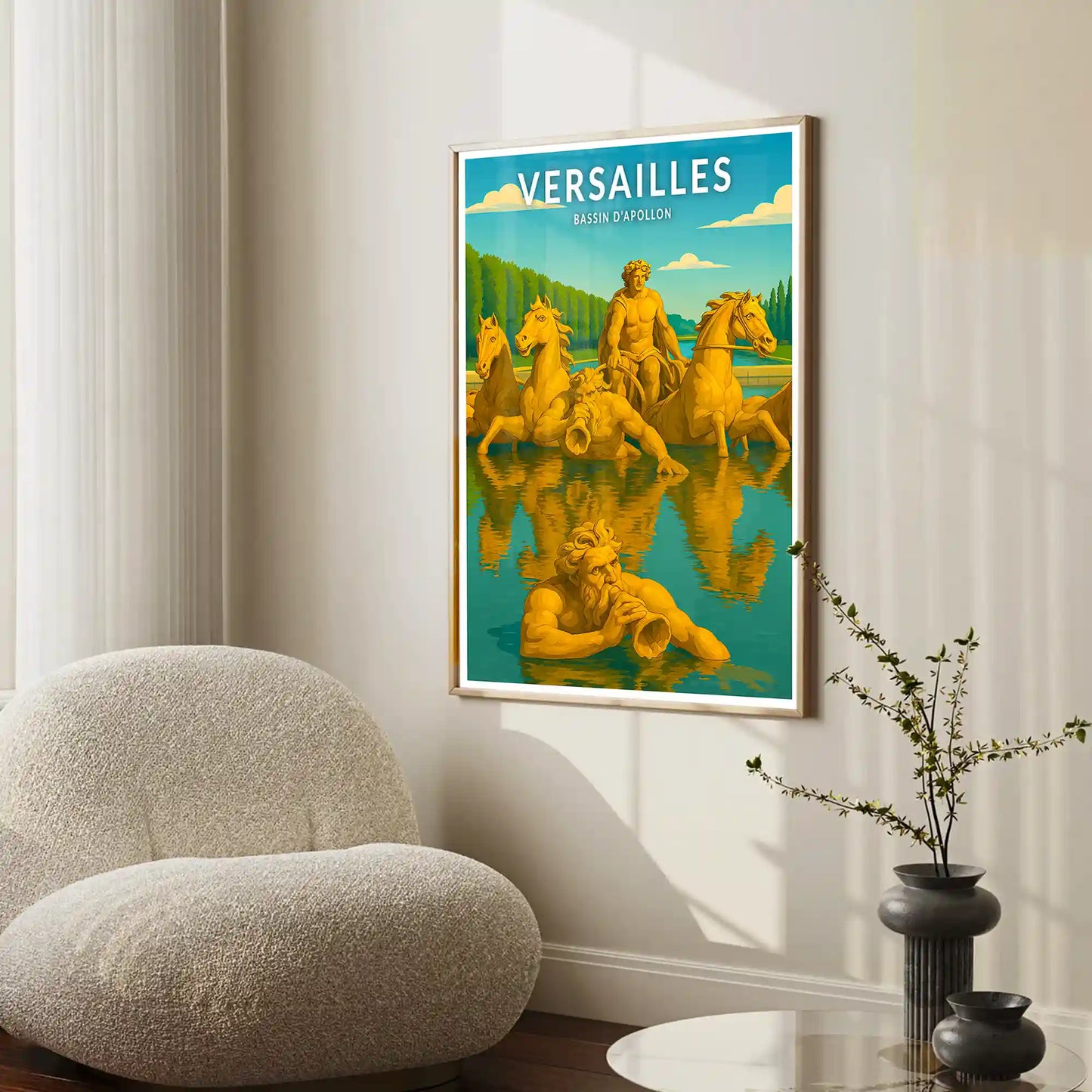 Affiche - Versailles - Bassin d'Apollon