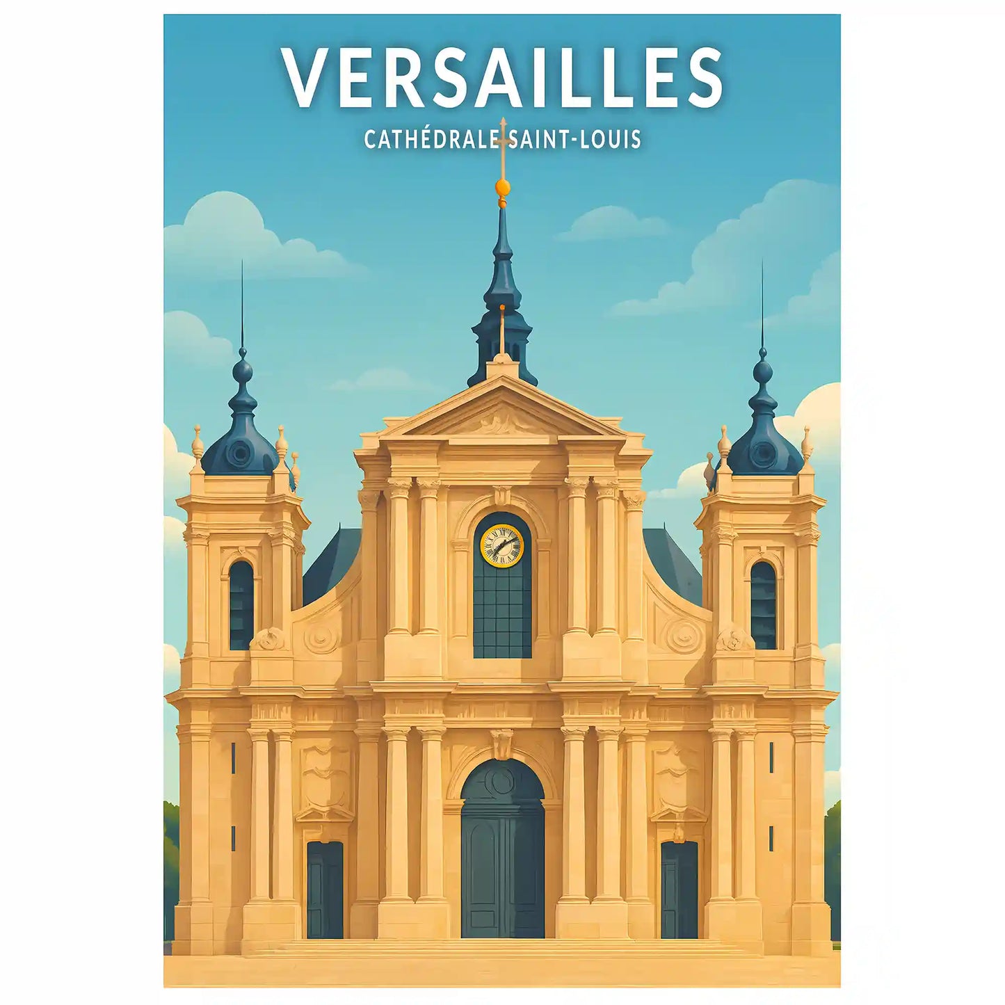 Affiche - Versailles - Cathédrale Saint-Louis
