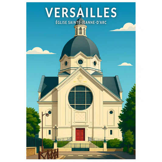 Affiche - Versailles - Église Sainte-Jeanne-d'Arc