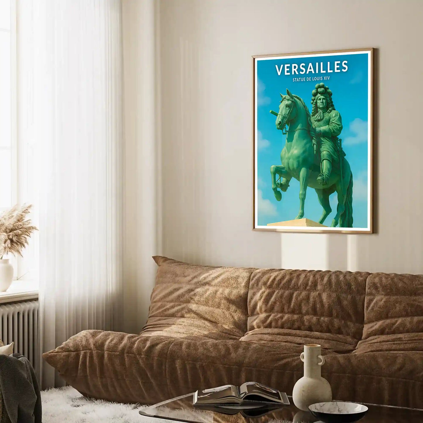 Affiche - Versailles - Statue de Louis XIV